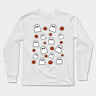 Halloween Ghosts And Pumpkins Long Sleeve T-Shirt